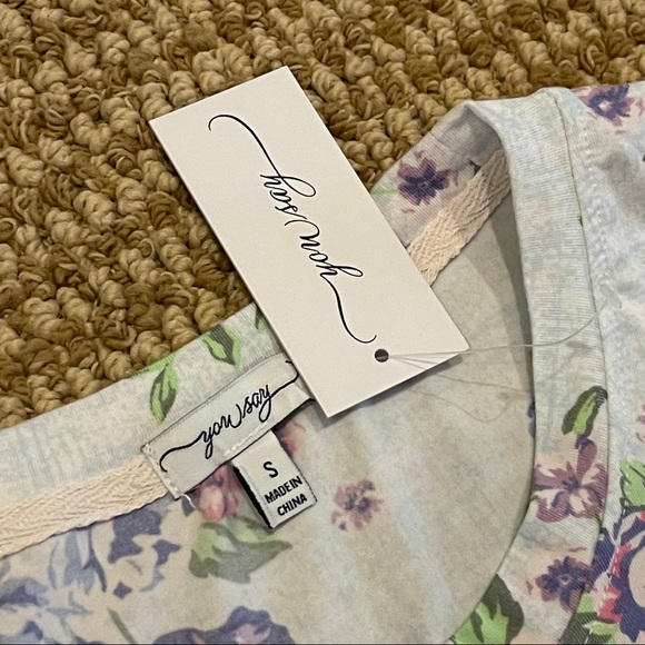 You Say Ruffle Sleeve Sleep Shirt Small NWT - Picture 5 of 9